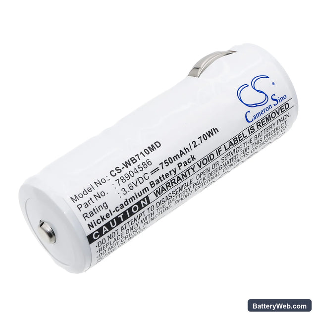 Keeler VISTA 200 HANDLE Replacement Battery, 3.6V, 750mAh, Ni-CD 1