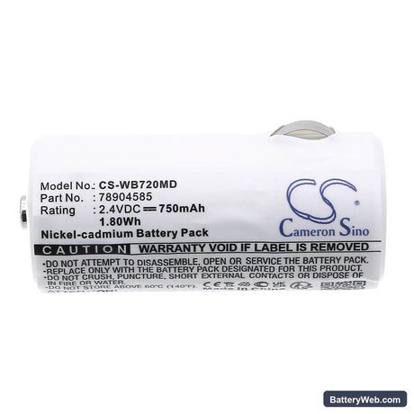 Cardinal Medical CJB-720 Replacement Battery, 2.4V, 750mAh, Ni-CD 3