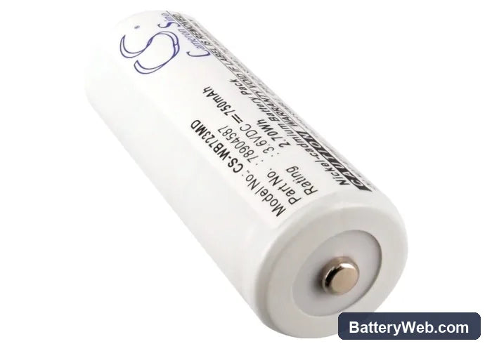 Welch-Allyn 71000C Replacement Battery, 3.6V, 750mAh, Ni-CD 2