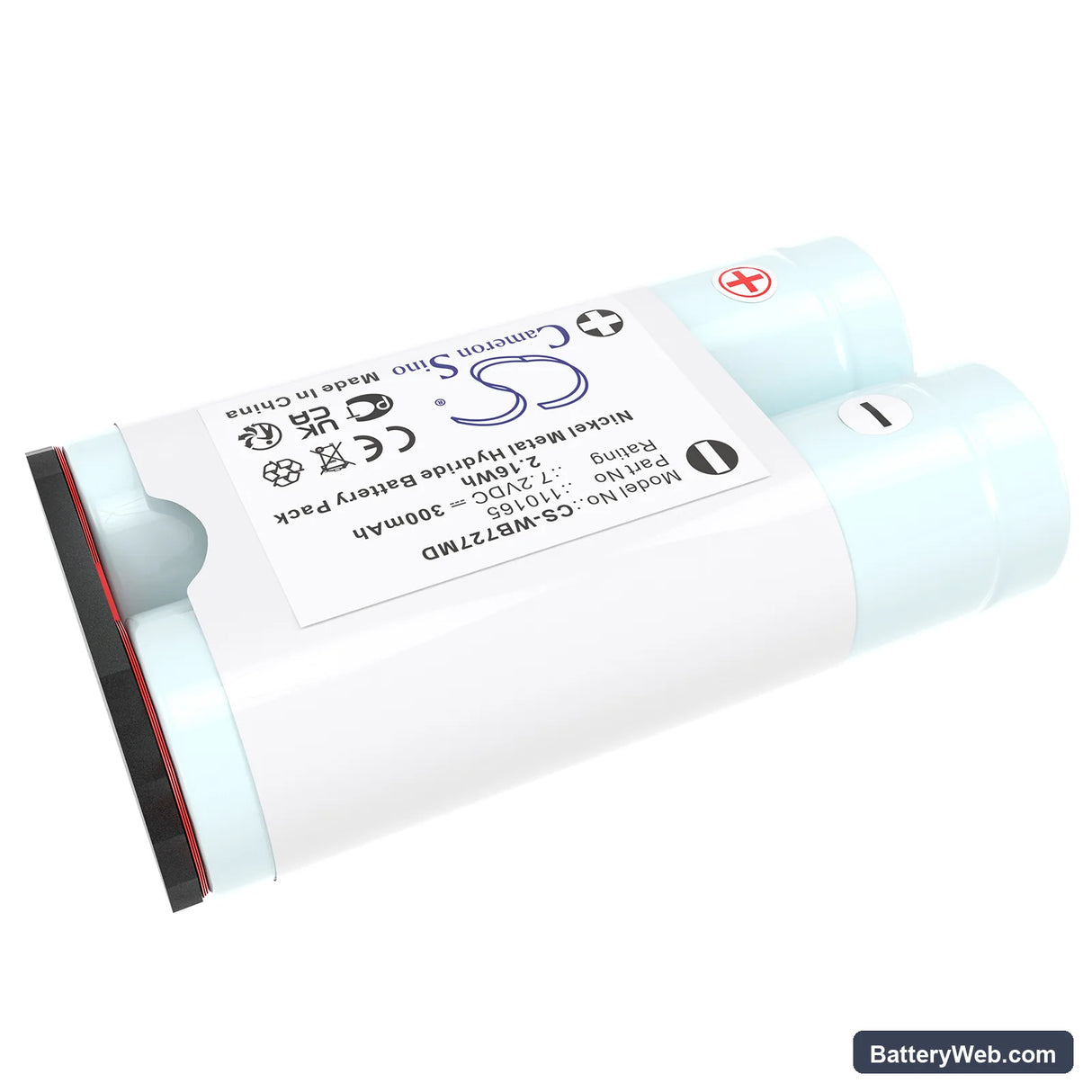 Welch-Allyn MT1 Replacement Battery, 7.2V, 300mAh, Ni-MH 2