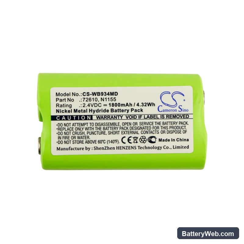 Welch-Allyn Compact Otoscope 93400 Replacement Battery, 2.4V, 1800mAh, Ni-MH 5