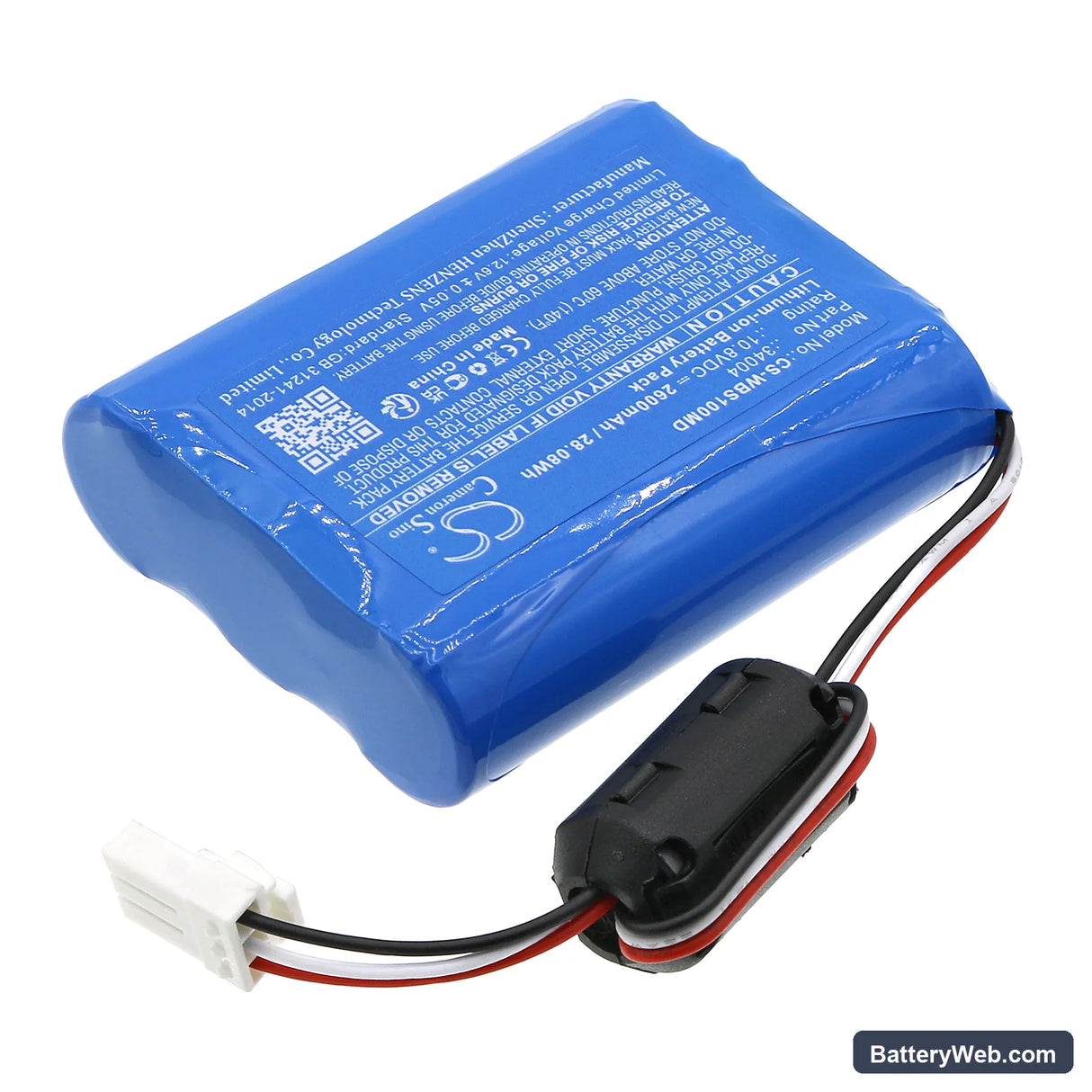 Welch-Allyn VS100 Replacement Battery, 10.8V, 2600mAh, Li-ion 2