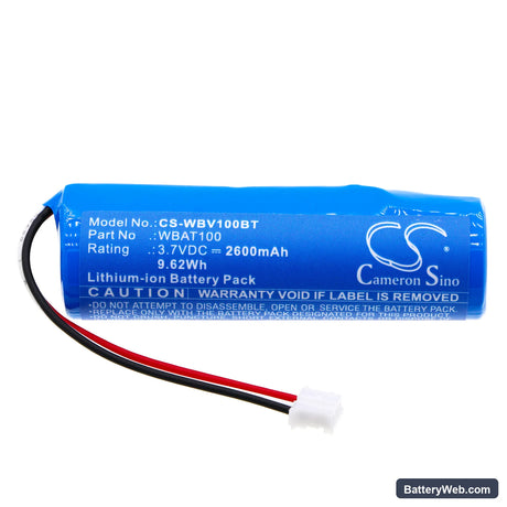 Videofied W panels Replacement Battery, 3.7V, 2600mAh, Li-ion 3