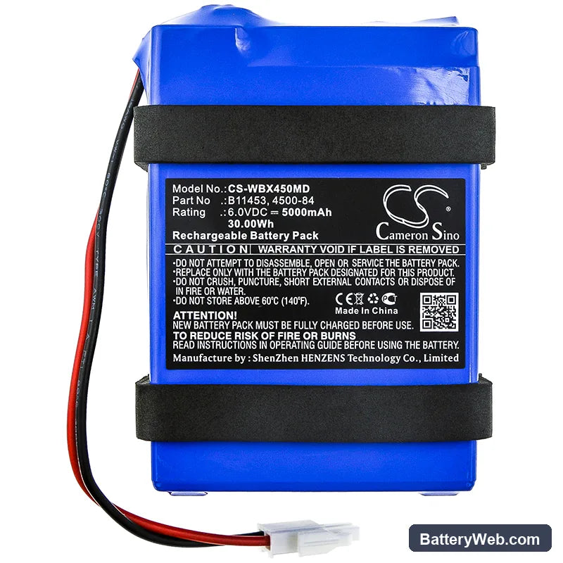 Welch-Allyn Welch-Allyn Spot Vital Signs LXI Monitor 45NT0-E1 Replacement Battery, 6V, 5000mAh, Sealed Lead Acid 3