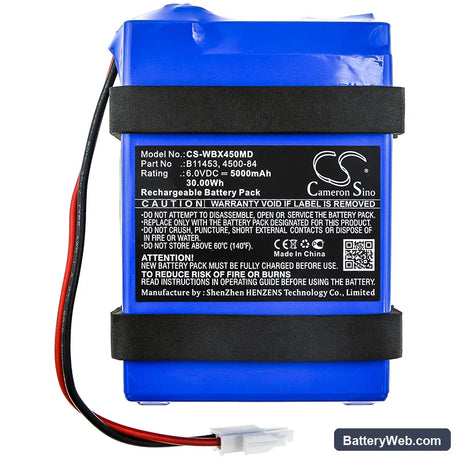 Welch-Allyn Welch-Allyn Spot Vital Signs LXI Monitor 45NT0-E1 Replacement Battery, 6V, 5000mAh, Sealed Lead Acid 3