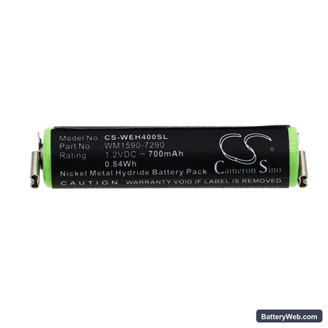 Wella Bella Replacement Battery, 1.2V, 700mAh, Ni-MH 3