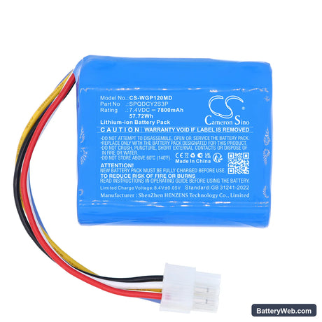 WEGO P12n Replacement Battery, 7.4V, 7800mAh, Li-ion 3