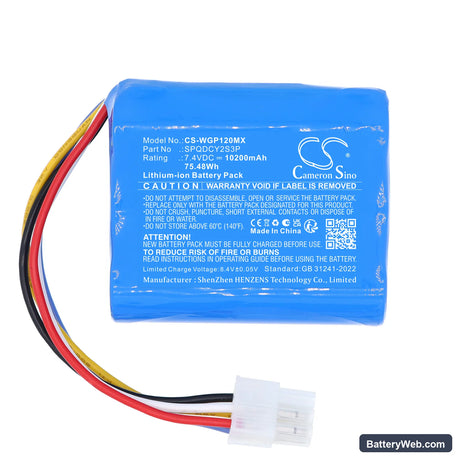 WEGO P12n Replacement Battery, 7.4V, 10200mAh, Li-ion 3