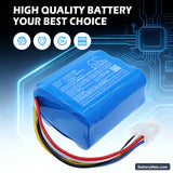 WEGO P12n Replacement Battery, 7.4V, 10200mAh, Li-ion 7