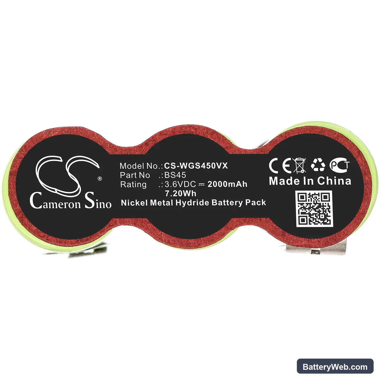 Wolf Garten Rasenschere Replacement Battery, 3.6V, 2000mAh, Ni-MH 5