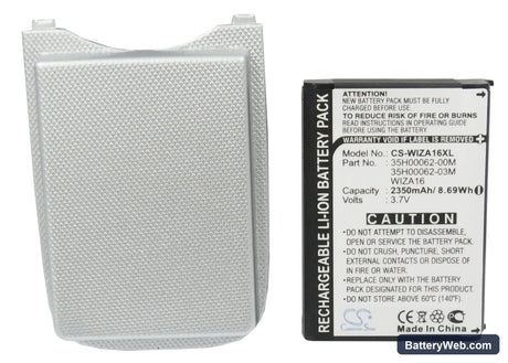 Qtek 9100 Replacement Battery, 3.7V, 2350mAh, Li-ion 5