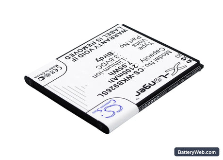 Wiko Birdy Replacement Battery, 3.8V, 2100mAh, Li-ion 3