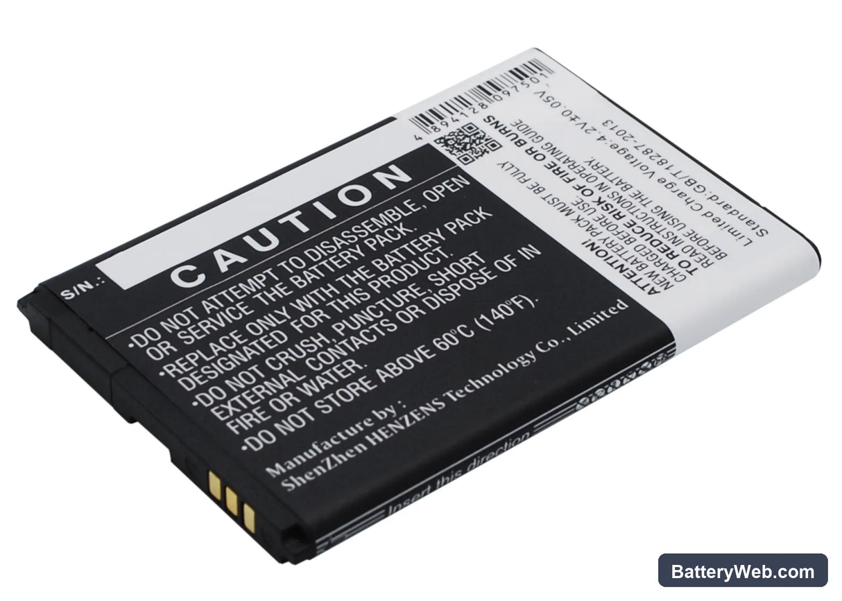 Wiko Cink Replacement Battery, 3.7V, 1400mAh, Li-ion 4