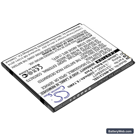 Wiko C210 Replacement Battery, 3.8V, 2300mAh, Li-ion 2