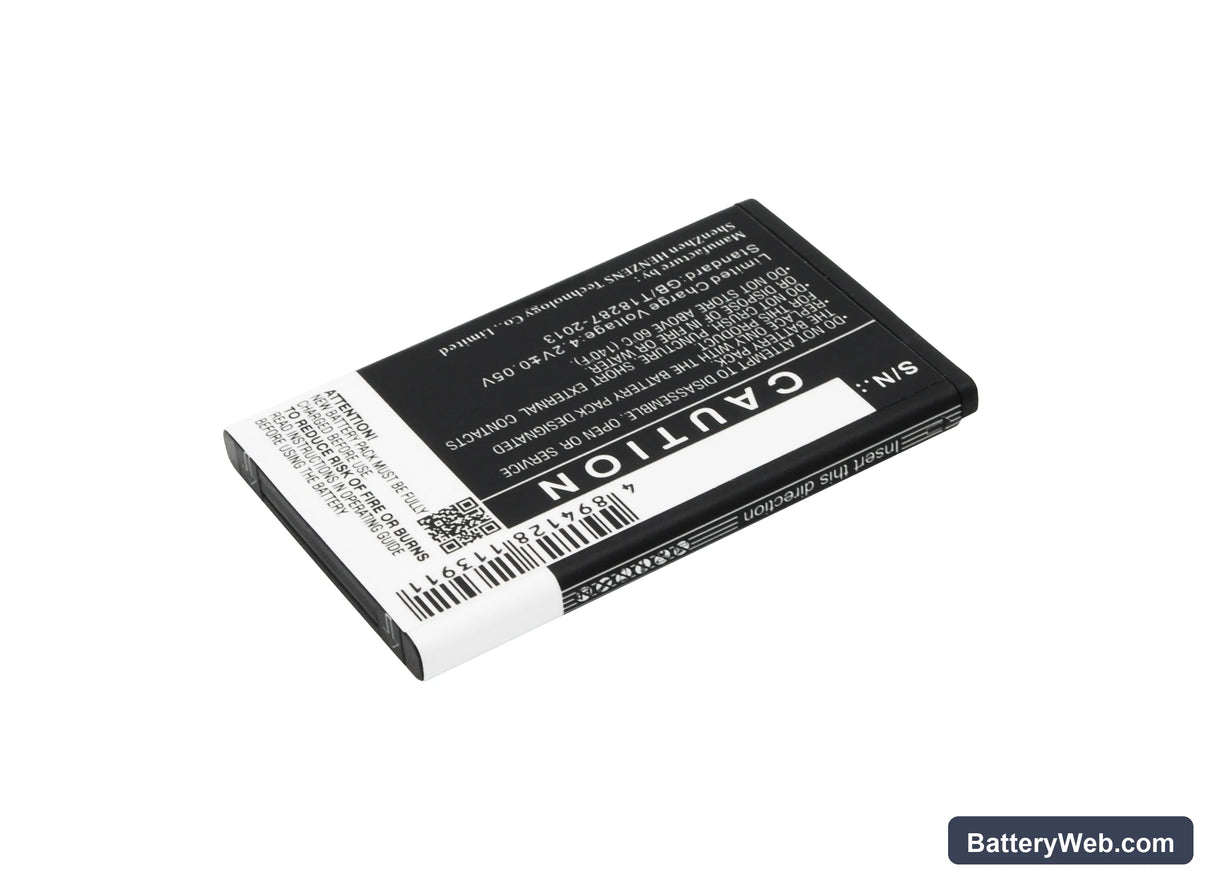 Wiko DuElle Replacement Battery, 3.7V, 900mAh, Li-ion 3