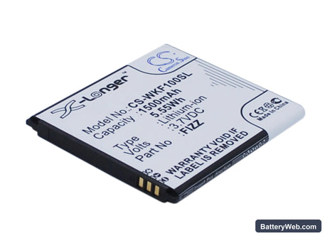 Wiko Fizz Replacement Battery, 3.7V, 1500mAh, Li-ion 2