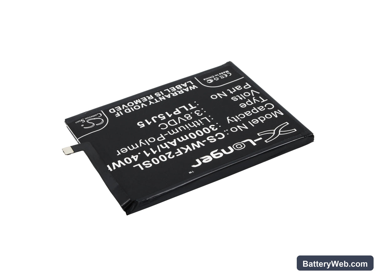 Wiko FEVER Replacement Battery, 3.8V, 3000mAh, Li-Polymer 2
