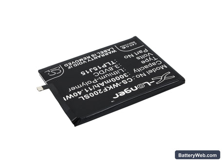 Wiko FEVER Replacement Battery, 3.8V, 3000mAh, Li-Polymer 2