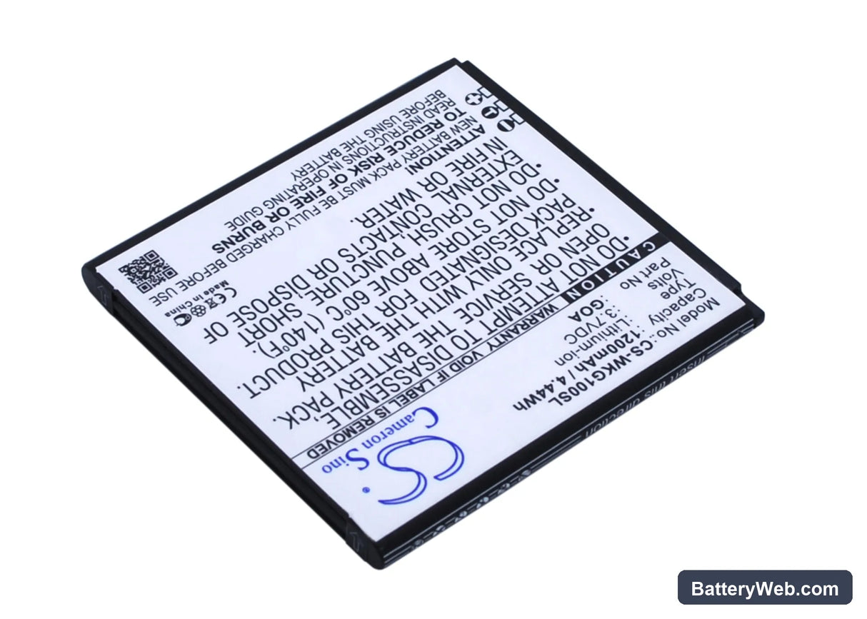 Wiko GOA Replacement Battery, 3.7V, 1200mAh, Li-ion 2