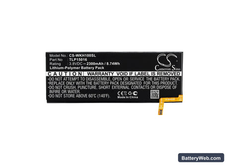 Wiko Highway Star Replacement Battery, 3.8V, 2300mAh, Li-Polymer 5