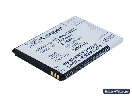 Wiko Jimmy Replacement Battery, 3.7V, 1700mAh, Li-ion 2