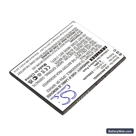 Wiko Tommy 3 Replacement Battery, 3.8V, 2500mAh, Li-ion 2