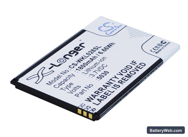 Wiko LENNY 2 Replacement Battery, 3.7V, 1800mAh, Li-ion 1