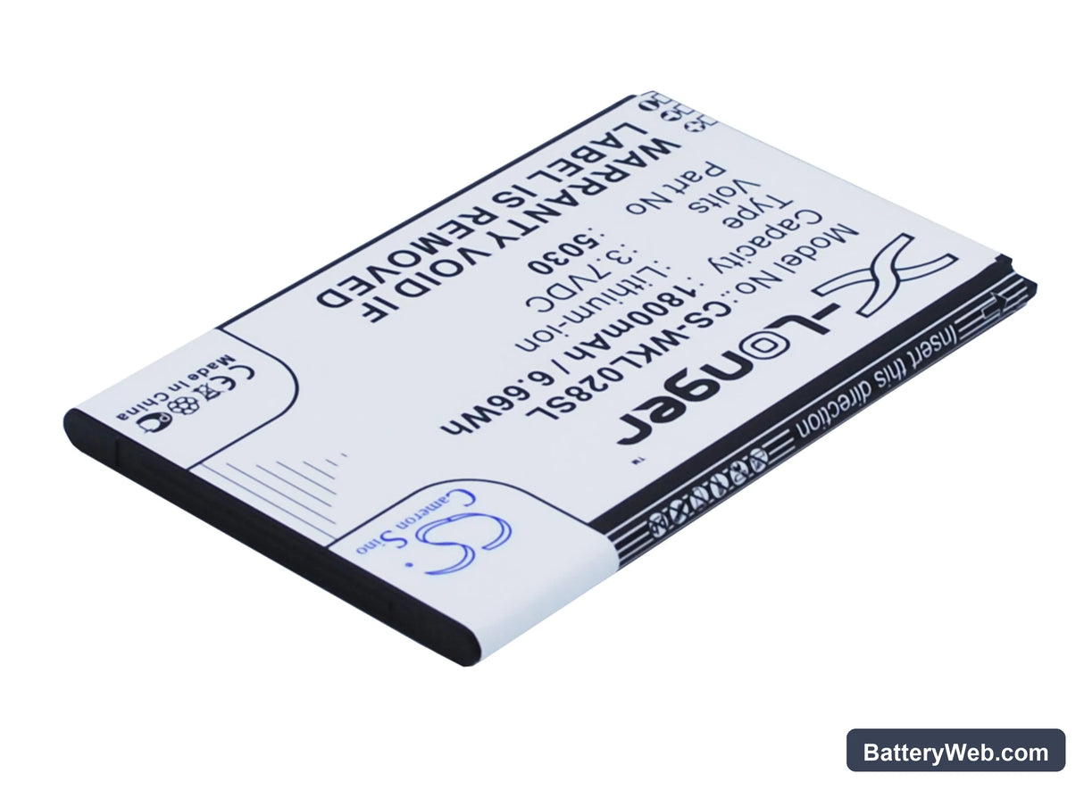 Wiko LENNY 2 Replacement Battery, 3.7V, 1800mAh, Li-ion 2