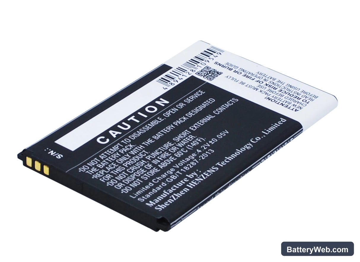 Wiko LENNY 2 Replacement Battery, 3.7V, 1800mAh, Li-ion 3