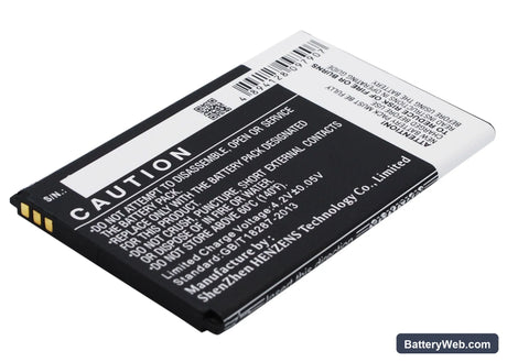 Wiko LENNY Replacement Battery, 3.7V, 1800mAh, Li-ion 4