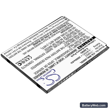 Wiko Lenny 5 Replacement Battery, 3.8V, 2600mAh, Li-ion 2