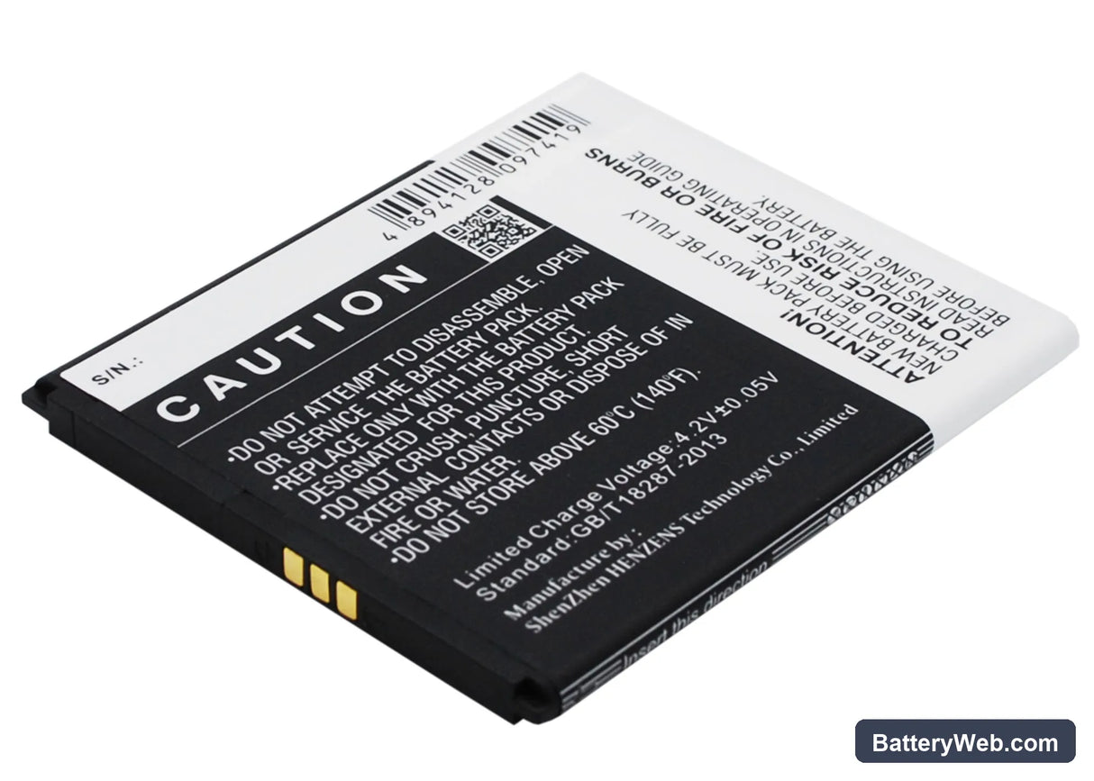 Wiko WAX Replacement Battery, 3.7V, 2000mAh, Li-ion 4