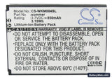 Wiko SUMMER Replacement Battery, 3.7V, 850mAh, Li-ion 5