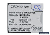 Wiko Rainbow Replacement Battery, 3.7V, 2000mAh, Li-ion 1