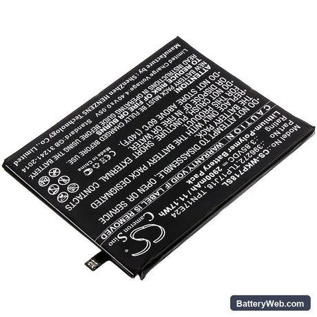 Wiko View Prime Replacement Battery, 3.85V, 2900mAh, Li-Polymer 2
