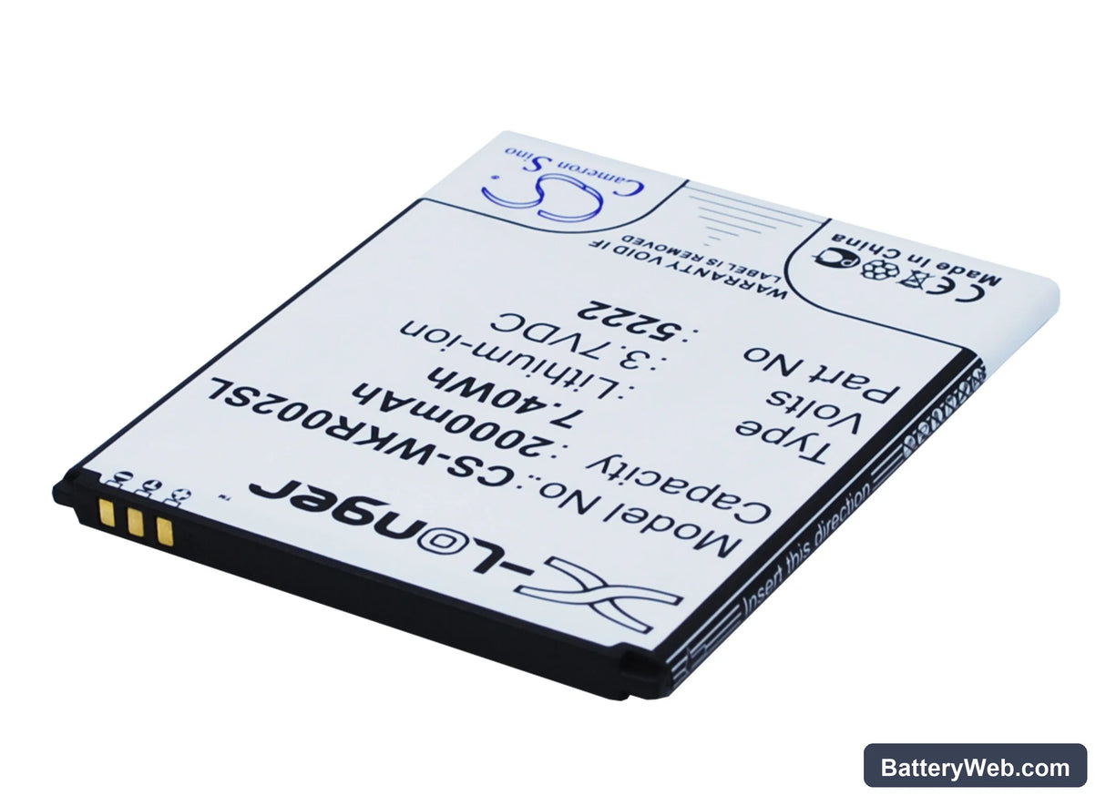 Wiko Rainbow Jam Replacement Battery, 3.7V, 2000mAh, Li-ion 1