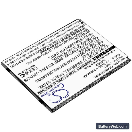 Wiko ROBBY 2 Replacement Battery, 3.8V, 2600mAh, Li-ion 2