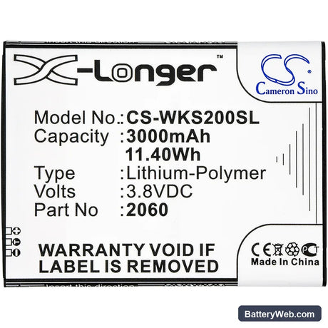 Casper Via V6X Replacement Battery, 3.8V, 3000mAh, Li-Polymer 3