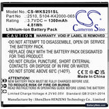 Wiko Sunny 2 Replacement Battery, 3.7V, 1300mAh, Li-ion 3