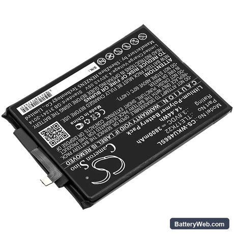 Wiko U Feel Go Replacement Battery, 3.8V, 3800mAh, Li-Polymer 2