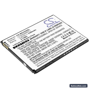 Wiko RIDE 2 Replacement Battery, 3.8V, 2300mAh, Li-ion 1