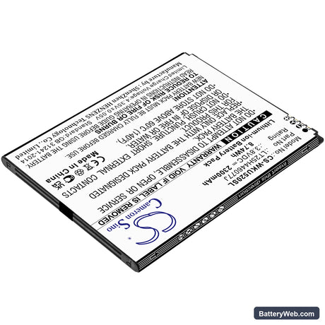 Wiko RIDE 2 Replacement Battery, 3.8V, 2300mAh, Li-ion 2