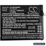 Wiko U Feel Prime Replacement Battery, 3.8V, 2800mAh, Li-Polymer 3