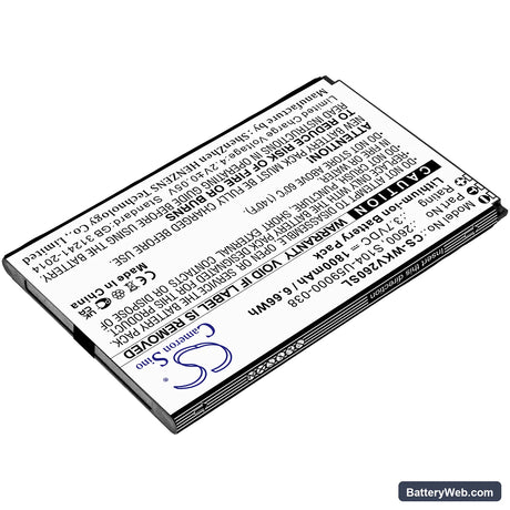 Wiko Sunny 2 Plus Replacement Battery, 3.7V, 1800mAh, Li-ion 2