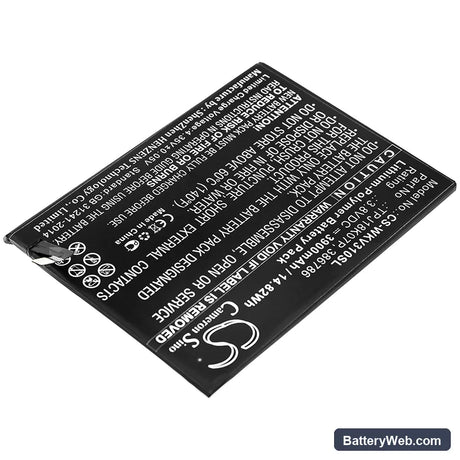 Wiko View3 Pro Replacement Battery, 3.8V, 3900mAh, Li-Polymer 2