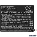 Wiko View 3 Lite Replacement Battery, 3.85V, 3900mAh, Li-Polymer 3