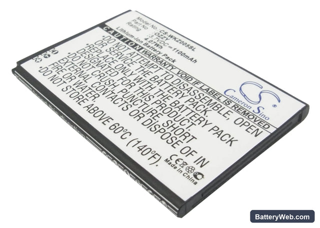Wiko Ozzy Replacement Battery, 3.7V, 1100mAh, Li-ion 1