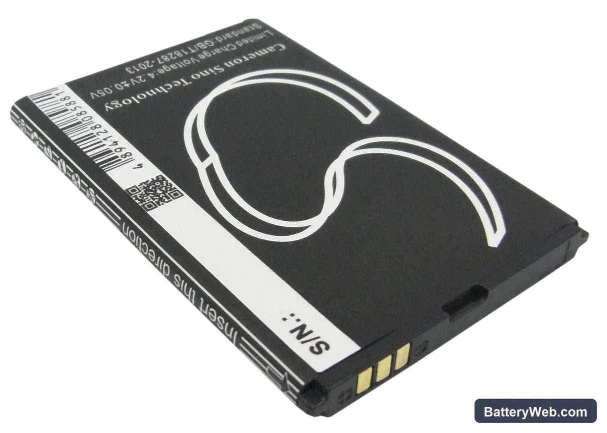 Wiko Ozzy Replacement Battery, 3.7V, 1100mAh, Li-ion 4