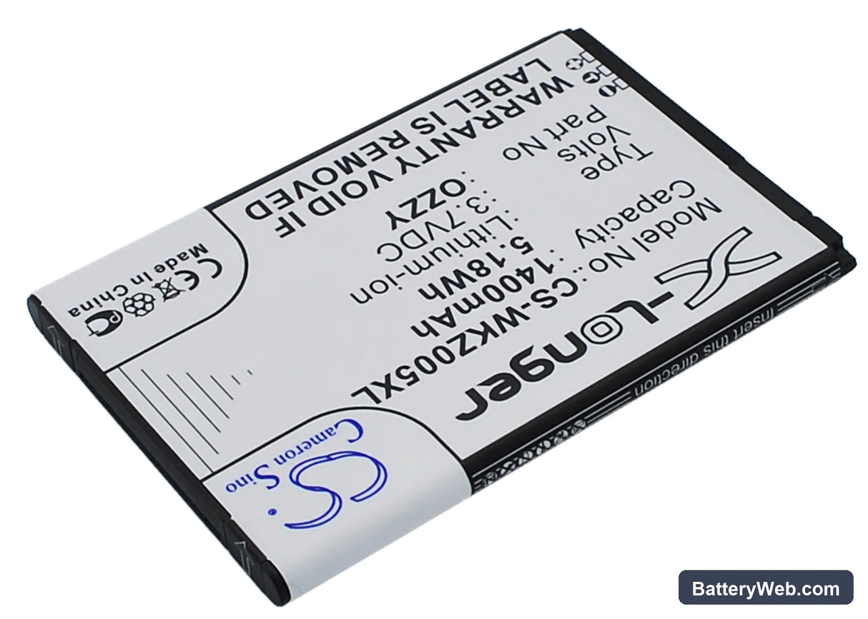 Wiko Ozzy Replacement Battery, 3.7V, 1400mAh, Li-ion 2