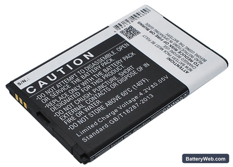 Wiko Ozzy Replacement Battery, 3.7V, 1400mAh, Li-ion 4